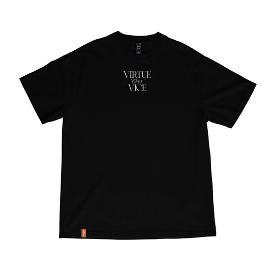 Virtue Over Vice (B&W) Oversized Tee – Choose Your Path.